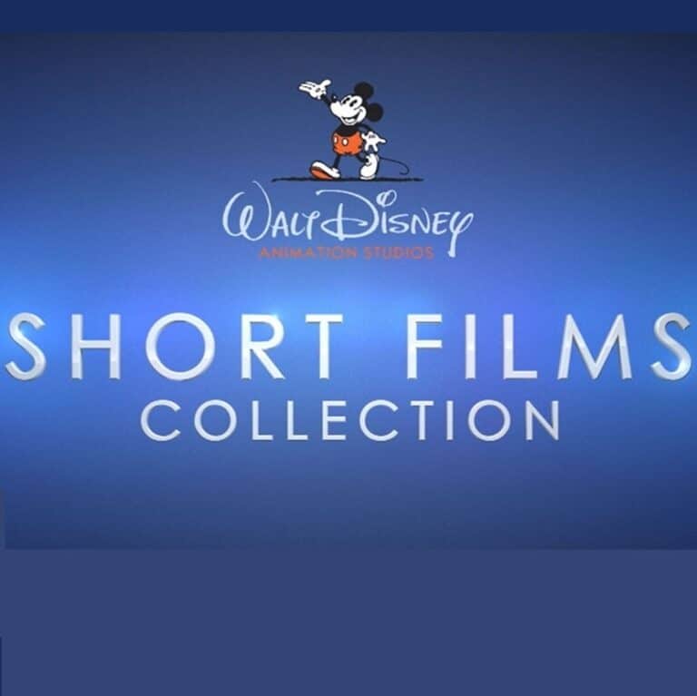 Le titre "Short Films Collection" est écrit en blanc sur un fond bleu.