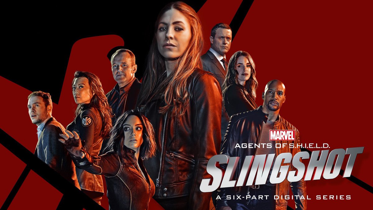L'affiche de "Slingshot" met en avant le personnage de Yo-Yo qui est entourée par tous les agents du S.H.I.E.L.D.