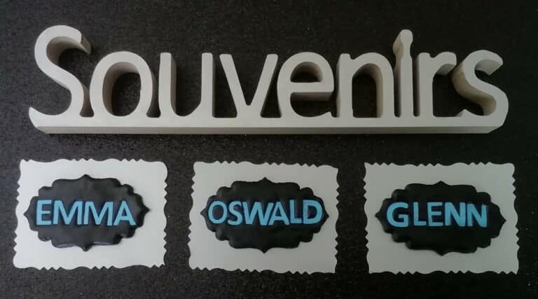 Les prénoms Emma, Oswald et Glenn figurent sous le mot "Souvenir".