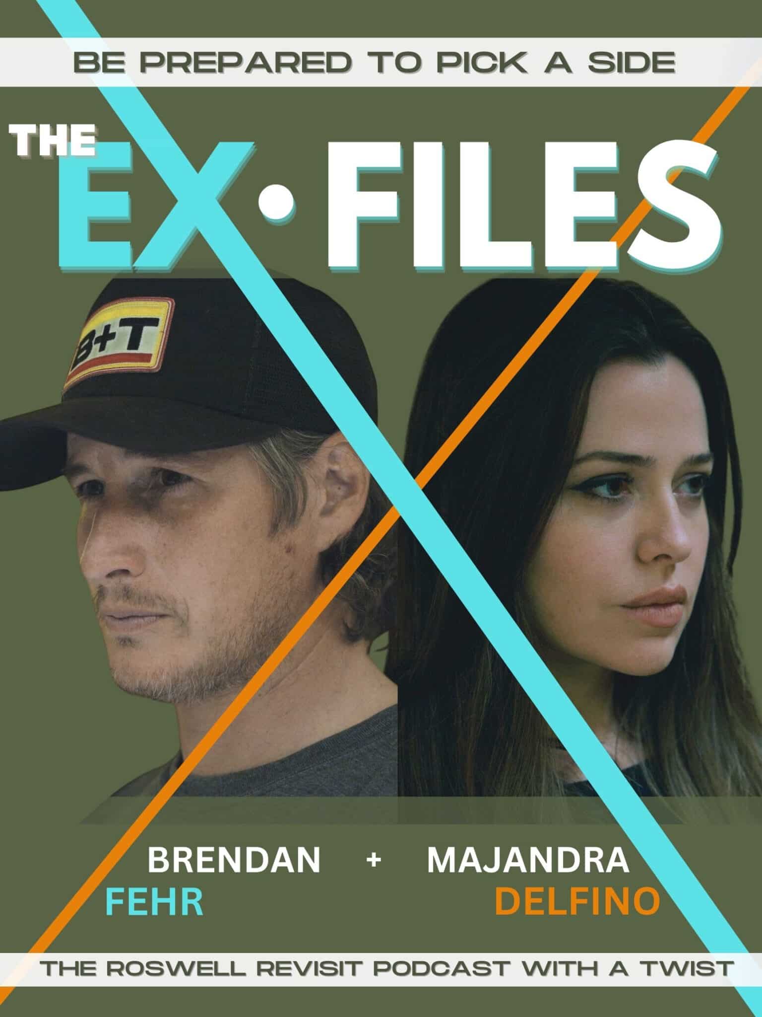 Brendan Fehr et Majandra Delfino figurent côte à côte sur l'affiche du podcast.