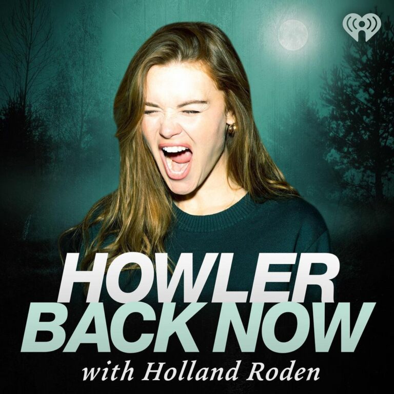 L'affiche du podcast "Howler Back Now" met en avant Holland Roden.