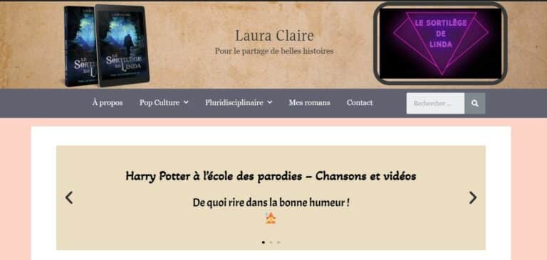 Sur cette capture d'écran, on peut voir qu'un diaporama a été ajouté en-dessous du menu. Ce diaporama permet de mettre en avant quelques articles sélectionnés.