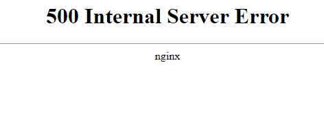 La capture d'écran indique la mention suivante : 500 Internal Server Error