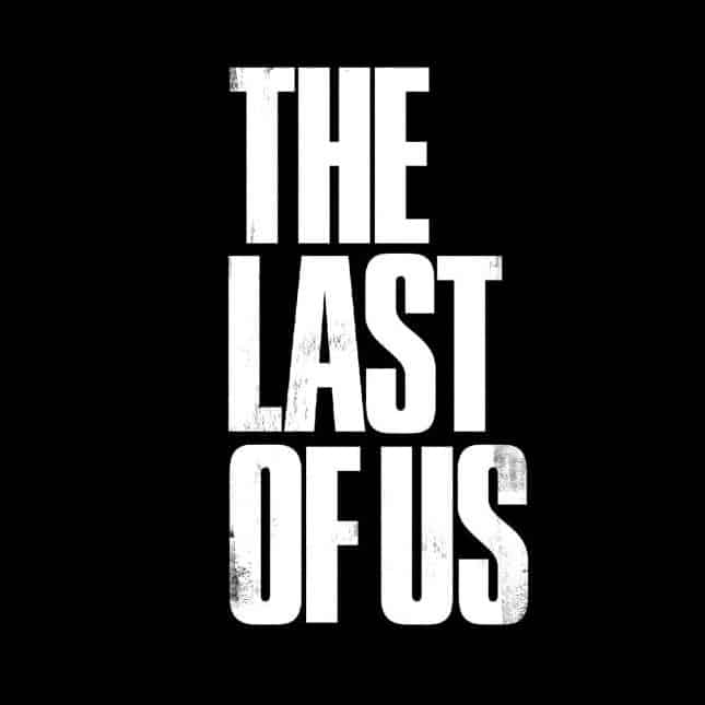 Le titre The Last of Us est écrit en blanc sur un fond noir.
