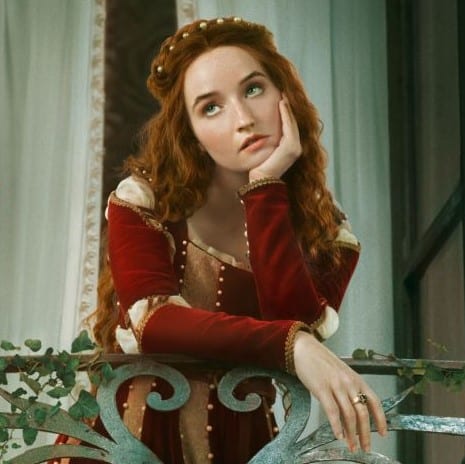 Rosaline attend au balcon la venue de Roméo.
