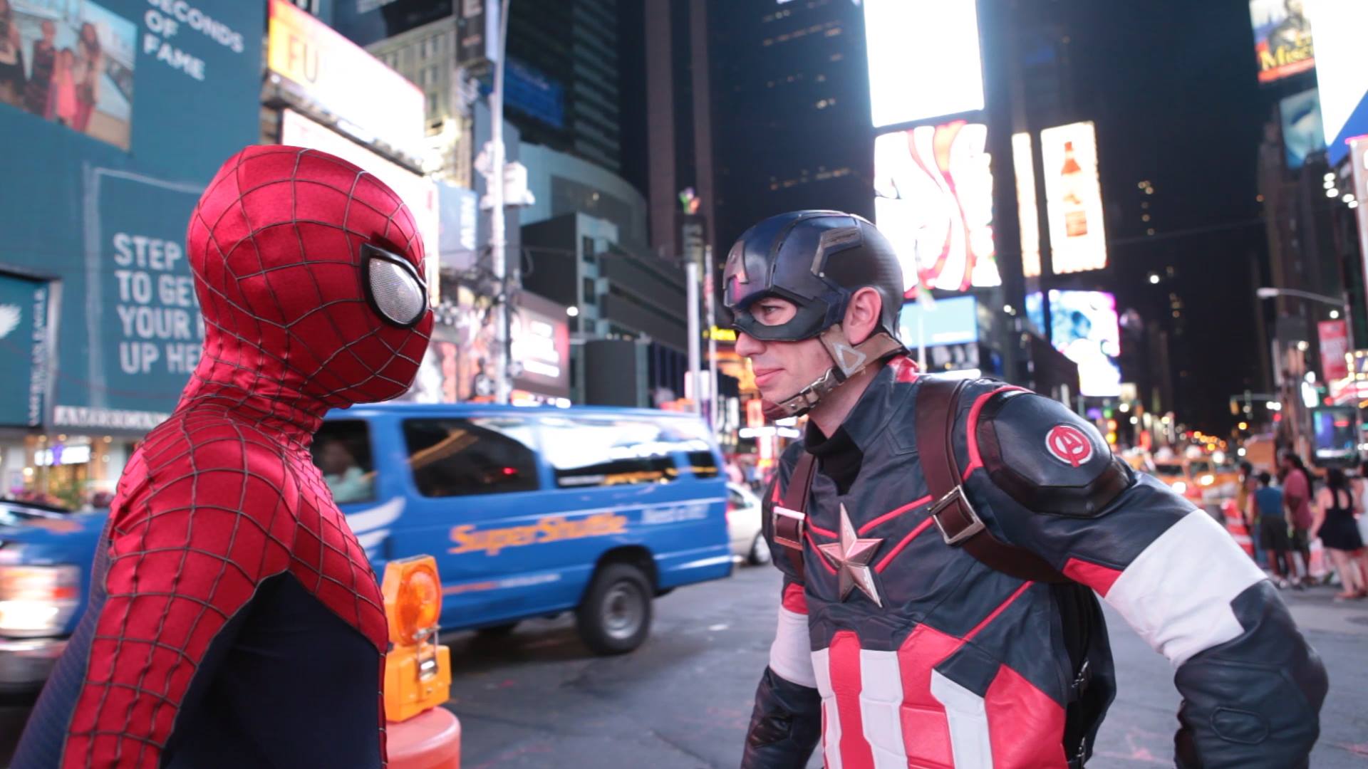Spider-Man rencontre Captain America.